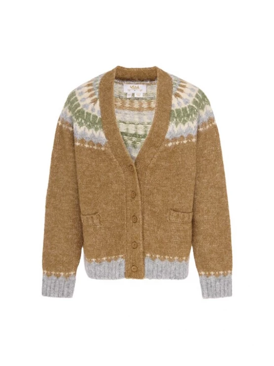Foto van product usha FESTIVAL Gebreid vest bruin