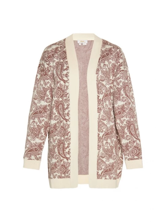 Foto van product usha FESTIVAL Gebreid vest bruin / offwhite