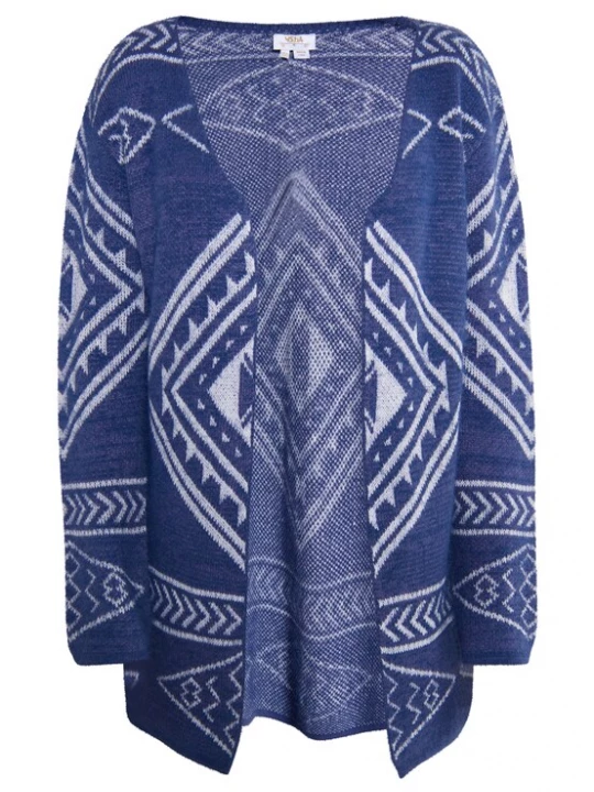 Foto van product usha FESTIVAL Gebreid vest 'Rakata' marine / wit
