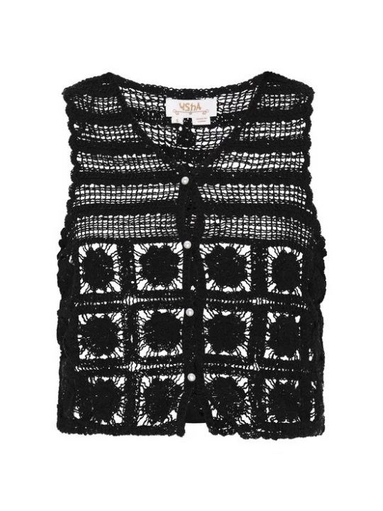 Foto van product usha FESTIVAL Gebreide bodywarmer 'Fashion Look' zwart