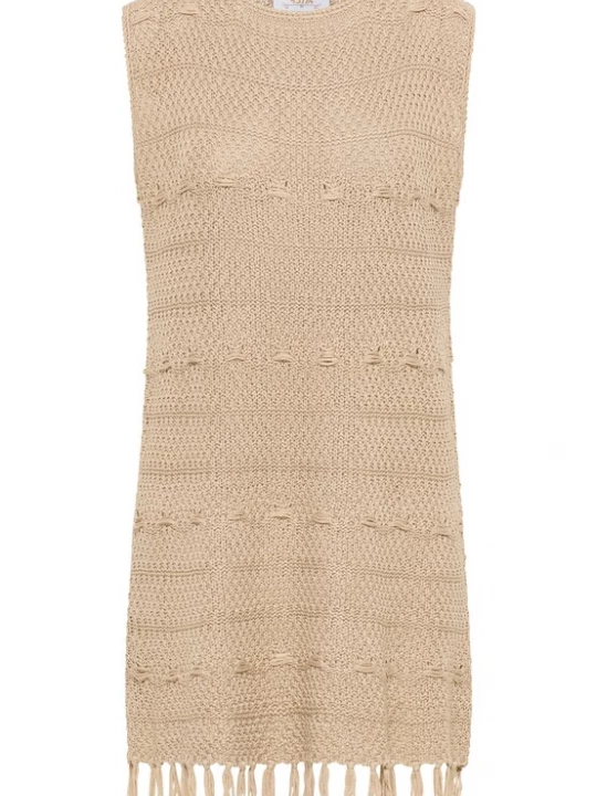 Foto van product usha FESTIVAL Gebreide jurk donkerbeige