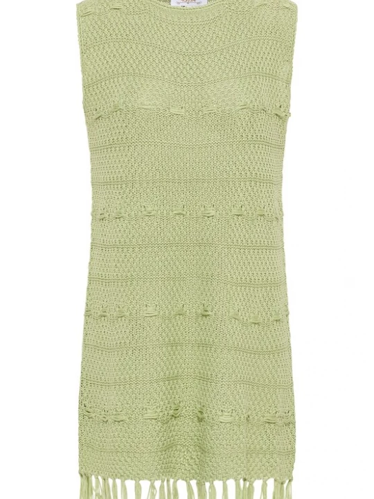 Foto van product usha FESTIVAL Gebreide jurk pastelgroen
