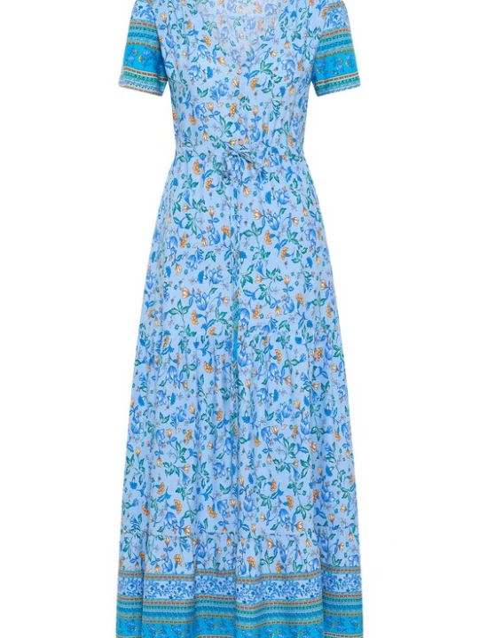 Foto van product usha FESTIVAL Jurk lichtblauw / donkerblauw / groen / oranje
