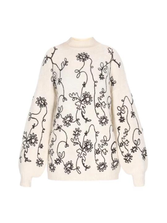 Foto van product usha FESTIVAL Oversized trui zwart / offwhite