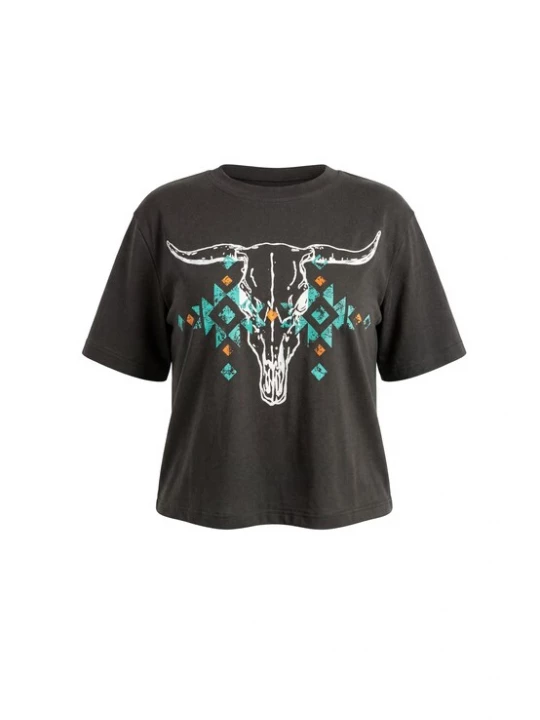 Foto van product usha FESTIVAL Shirt blauw / grijs / oranje / wit