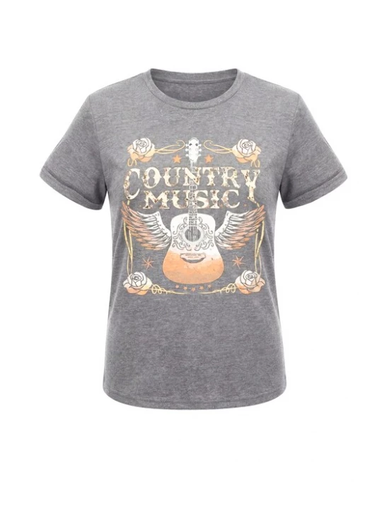 Foto van product usha FESTIVAL Shirt grijs gemêleerd / abrikoos / wit