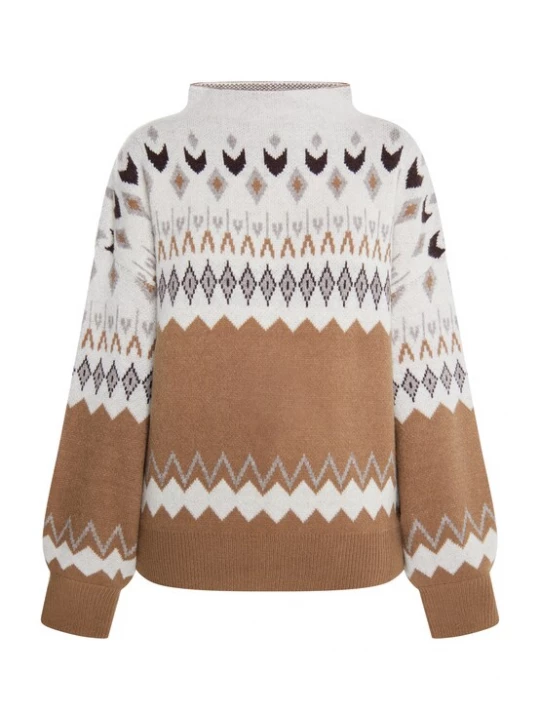 Foto van product usha FESTIVAL Trui 'Carnea' beige / bruin / donkerbruin / grijs