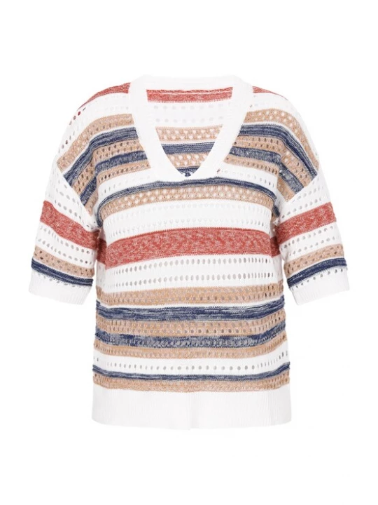 Foto van product usha FESTIVAL Trui donkerblauw / bruin / rood / wit