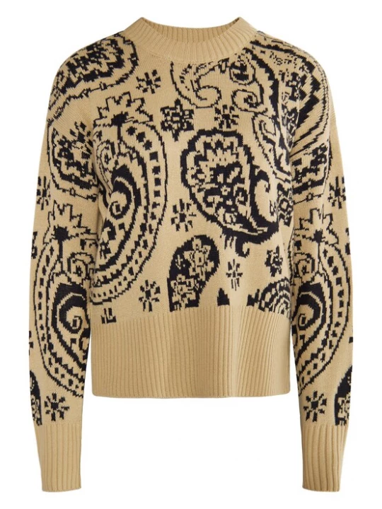 Foto van product usha FESTIVAL Trui 'Rakata' beige / zwart