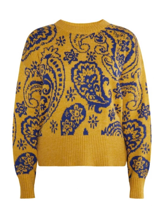 Foto van product usha FESTIVAL Trui 'Rakata' blauw / curry