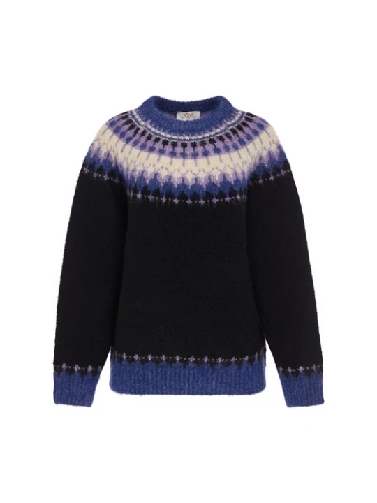 Foto van product usha FESTIVAL Trui 'Western Country' crème / blauw / mauve / zwart