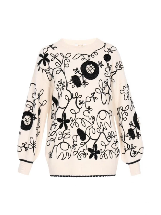 Foto van product usha FESTIVAL Trui zwart / offwhite
