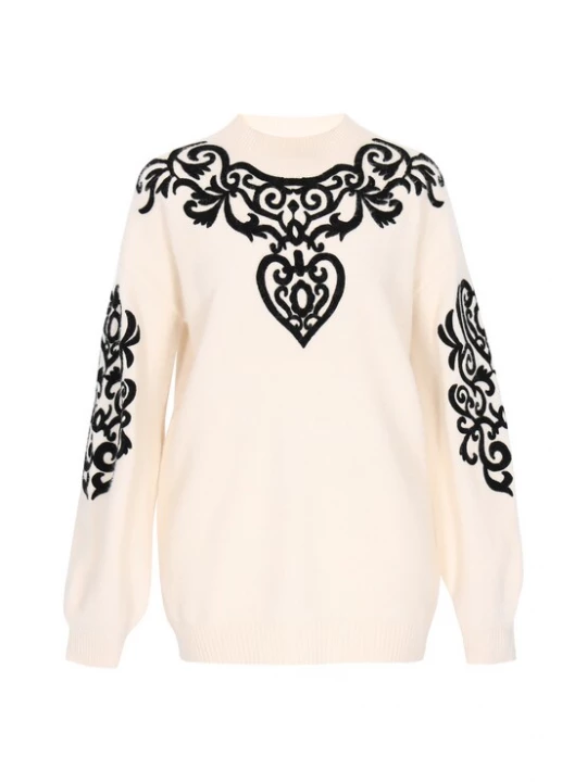 Foto van product usha FESTIVAL Trui zwart / offwhite