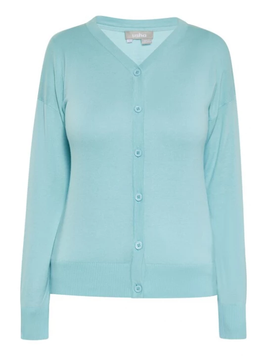 Foto van product Usha Gebreid vest aqua