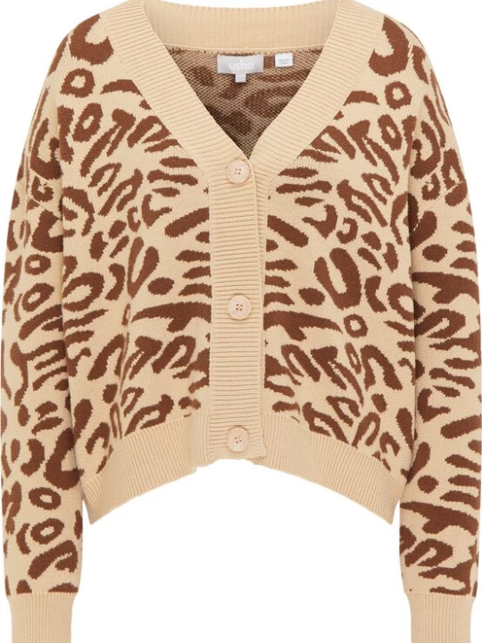 Foto van product Usha Gebreid vest beige / karamel