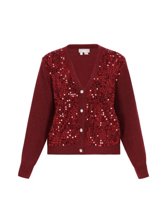 Foto van product Usha Gebreid vest bordeaux