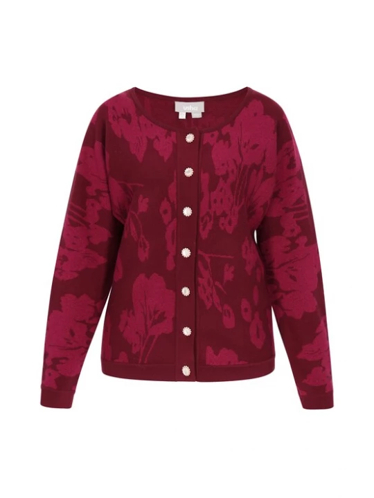 Foto van product Usha Gebreid vest bordeaux / bourgogne