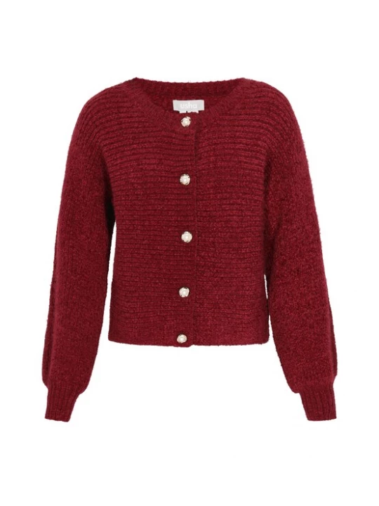Foto van product Usha Gebreid vest bourgogne