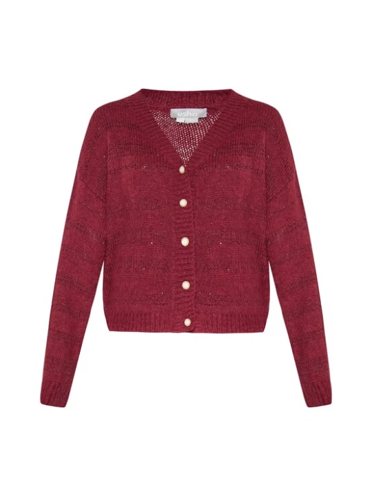 Foto van product Usha Gebreid vest bourgogne