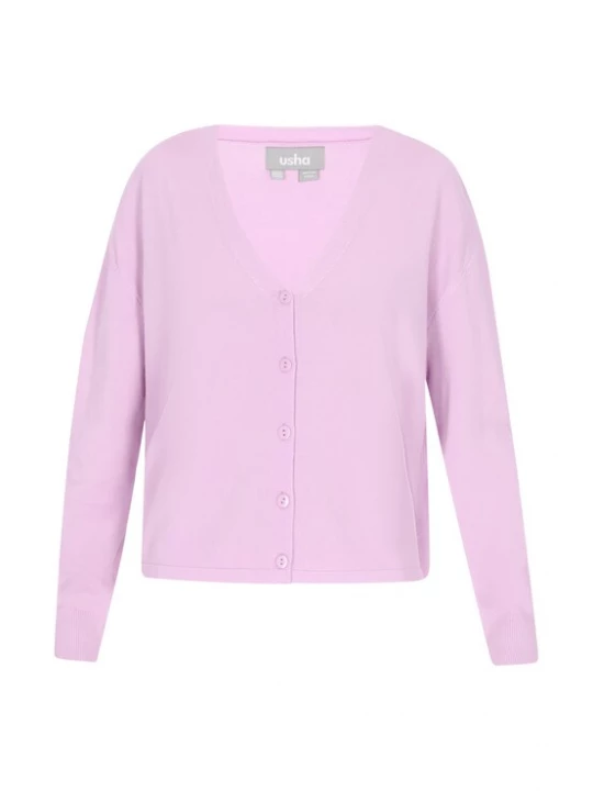 Foto van product Usha Gebreid vest 'Classic Look' lavendel