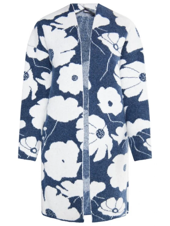 Foto van product Usha Gebreid vest 'Lurea' marine / wit