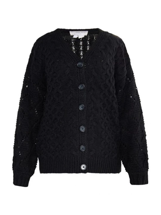 Foto van product Usha Gebreid vest 'Lurea' zwart