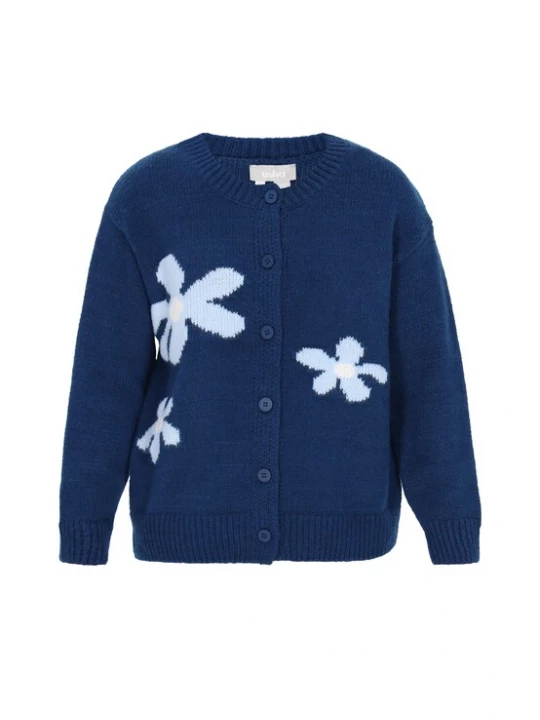Foto van product Usha Gebreid vest navy / lichtblauw