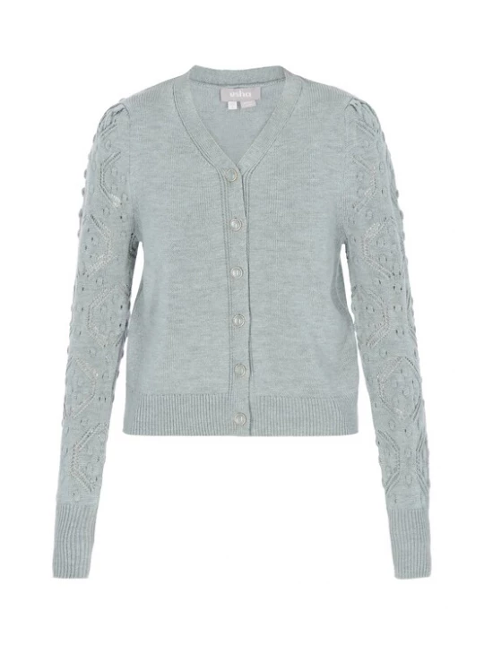 Foto van product Usha Gebreid vest pastelgroen
