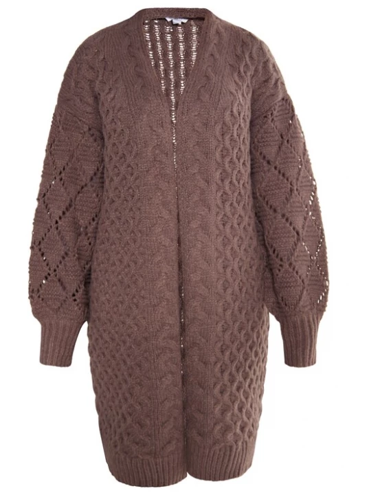 Foto van product Usha Gebreid vest 'Sivene' bruin