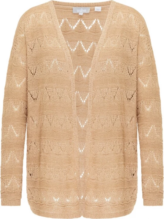 Foto van product Usha Gebreid vest taupe