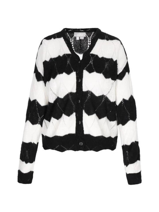 Foto van product Usha Gebreid vest zwart / wit