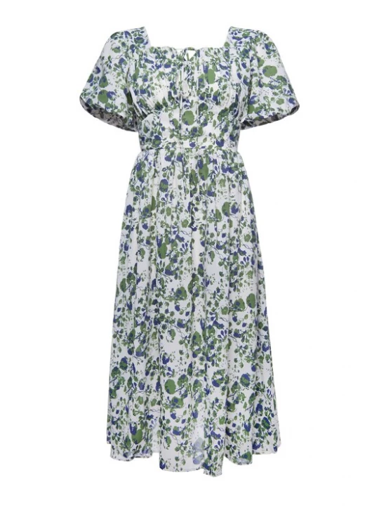 Foto van product Usha Jurk blauw / groen / wit