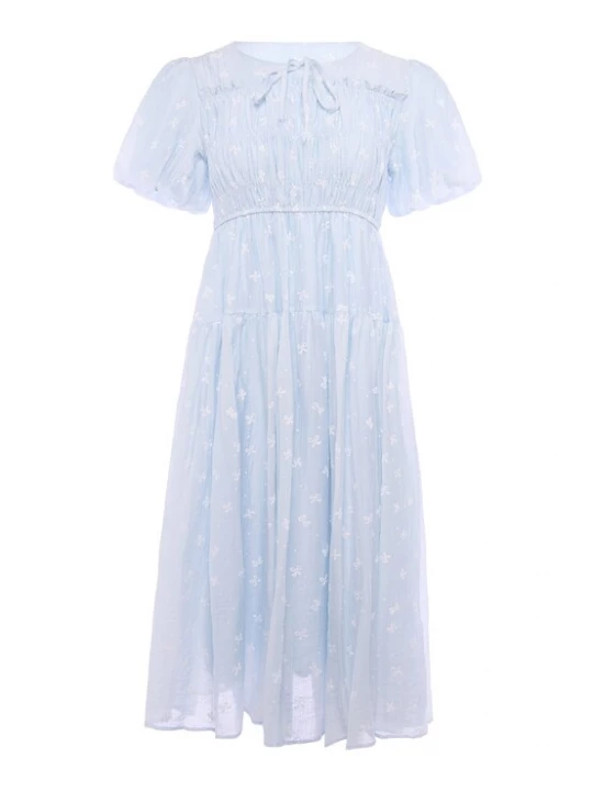 Foto van product Usha Jurk blauw / wit