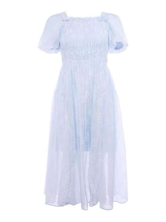 Foto van product Usha Jurk blauw / wit