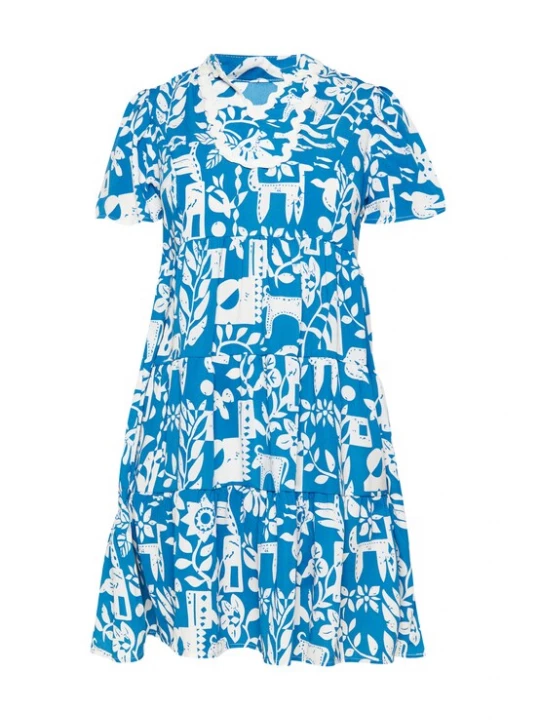 Foto van product FELIPA Jurk 'Spring Summer' blauw / wit