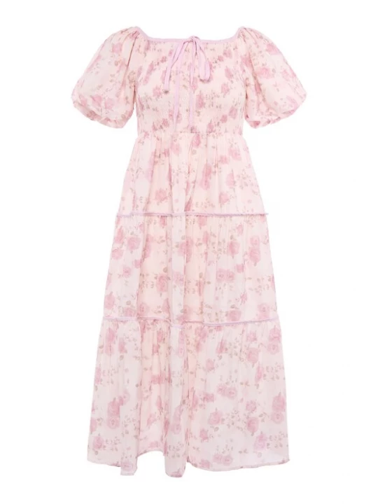 Foto van product Usha Jurk gemengde kleuren / pink