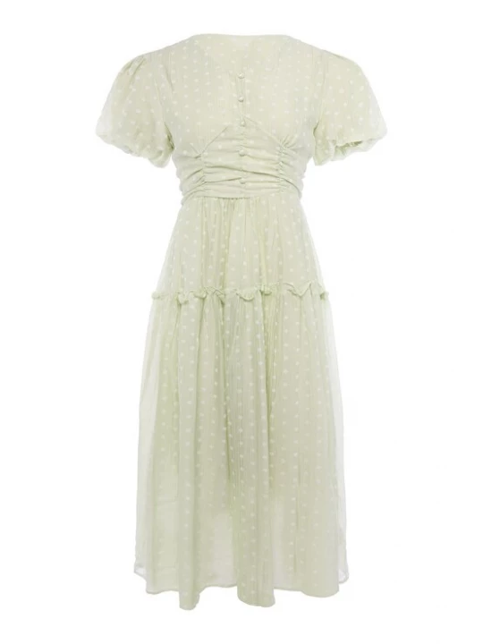 Foto van product Usha Jurk groen / wit