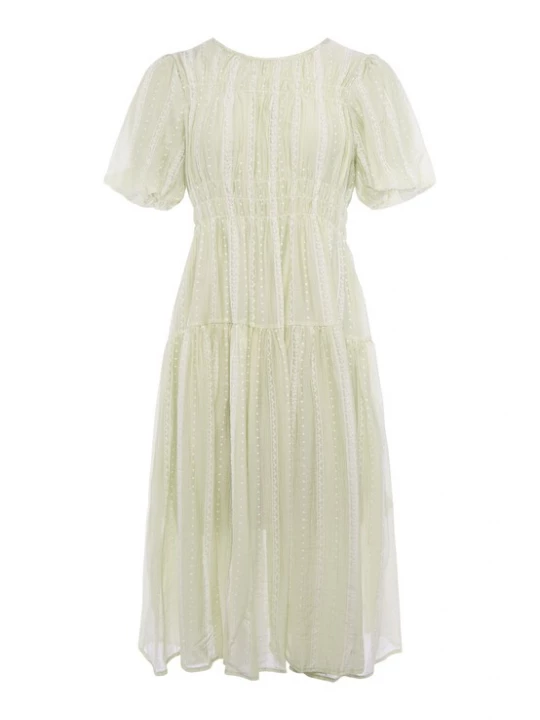 Foto van product Usha Jurk groen / wit