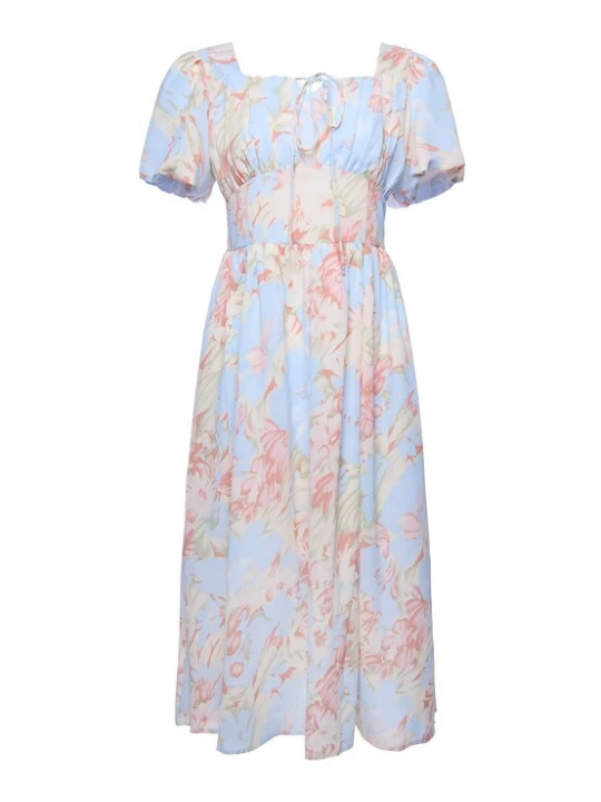 Foto van product Usha Jurk lichtblauw / gemengde kleuren