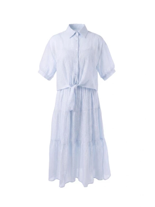 Foto van product Usha Jurk lichtblauw / wit