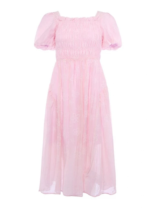 Foto van product Usha Jurk pink / wit