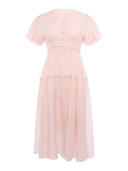 Foto van product Usha Jurk pink / wit