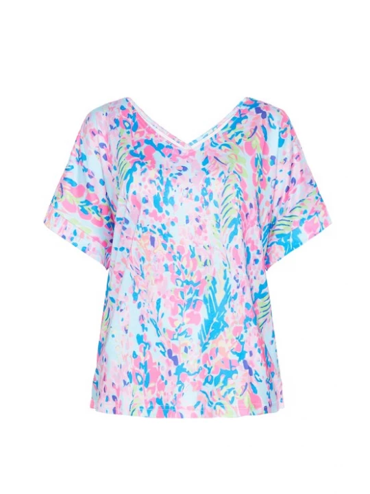Foto van product Usha Shirt 'Fashion Look' blauw / lichtblauw / lichtgroen / lichtroze