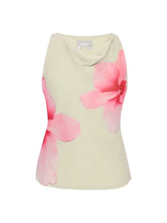 Foto van product Usha Top 'Casual' lichtbeige / rosa / donkerroze