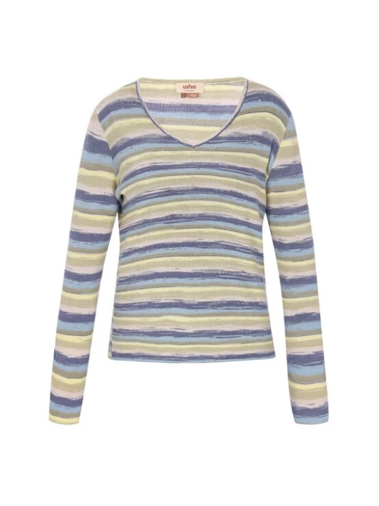 Foto van product Usha Trui blauw / geel