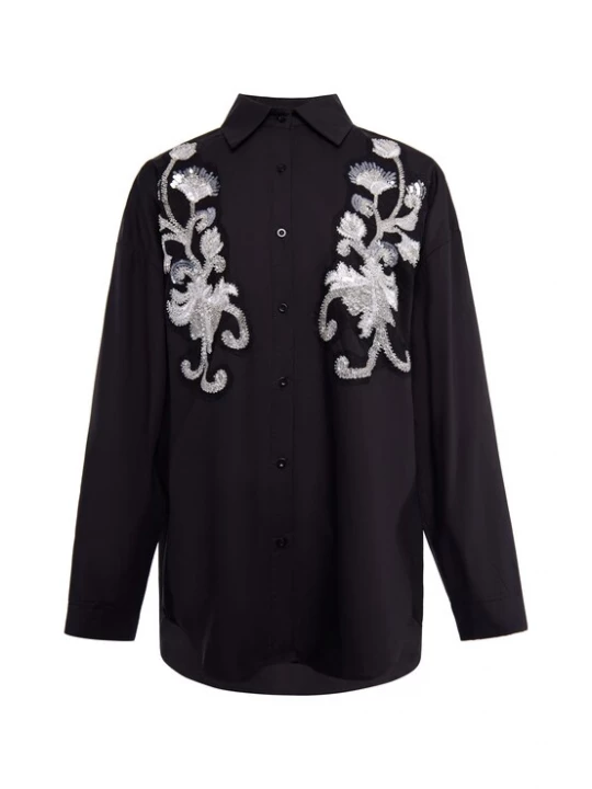 Foto van product usha WHITE LABEL Blouse zwart / offwhite