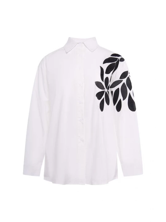 Foto van product usha WHITE LABEL Blouse zwart / offwhite