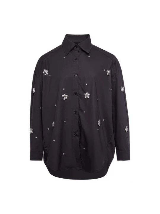 Foto van product usha WHITE LABEL Blouse zwart / zilver