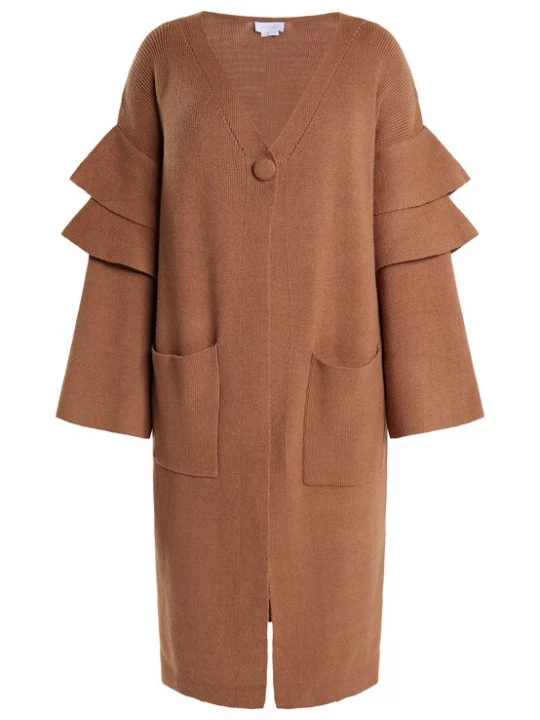 Foto van product usha WHITE LABEL Gebreid vest camel