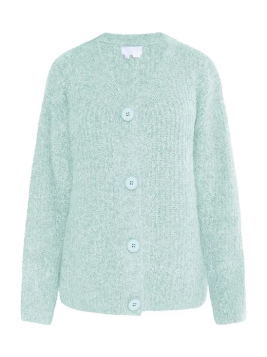 Foto van product usha WHITE LABEL Gebreid vest 'Lynnea' mintgroen
